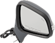 Driver and Passenger Side Mirror, Power Adjust, Heated, Manual Folding, Paintable, In-housing Signal Light, With Memory, No Puddle Light, No Auto-Dim, With Blind Spot Detection in Glass