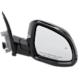 Driver and Passenger Side Mirror, Power Adjust, Heated, Power Folding, Paintable, In-housing Signal Light, With Memory, No Puddle Light, No Auto-Dim, With Blind Spot Detection in Glass
