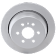 Rear Brake Disc, G-Coated, Plain Surface, Vented, 6 Lugs, 324 mm