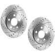 2022-2023 Chevrolet Bolt EUV - Front Brake Disc, Natural Finish, Cross-drilled and Slotted, Vented, 5 Lugs, 276 mm
