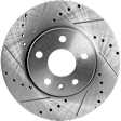 2022-2023 Chevrolet Bolt EUV - Front Brake Disc, Natural Finish, Cross-drilled and Slotted, Vented, 5 Lugs, 276 mm