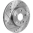 2022-2023 Chevrolet Bolt EUV - Front Brake Disc, Natural Finish, Cross-drilled and Slotted, Vented, 5 Lugs, 276 mm