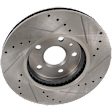 Front and Rear Brake Discs, 4-Wheel Set, Cross-drilled and Slotted, 5 Lugs, For Models With 315mm Front Disc, Base Brakes (JE5)