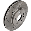 Front and Rear Brake Discs, 4-Wheel Set, Cross-drilled and Slotted, 5 Lugs, For Models With 315mm Front Disc, Base Brakes (JE5)