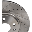 Front and Rear Brake Discs, 4-Wheel Set, Cross-drilled and Slotted, 5 Lugs, For Models With 315mm Front Disc, Base Brakes (JE5)