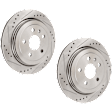 Rear Brake Discs, Cross-drilled and Slotted, Vented, 5 Lugs, For Models With 315mm Rear Disc, Base Brakes