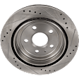 Rear Brake Discs, Cross-drilled and Slotted, Vented, 5 Lugs, For Models With 315mm Rear Disc, Base Brakes