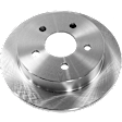 Front and Rear Brake Discs, 4-Wheel Set, Plain Surface, Front - Vented, Rear - Solid, 5 Lugs, Heavy Duty Brakes, JA9