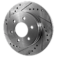 1996 Chevrolet K1500 - Front Brake Disc, Natural Finish, Cross-drilled and Slotted, Vented, 6 Lugs, 295 mm, 4.3L 6Cyl