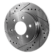 1996 Chevrolet K1500 - Front Brake Disc, Natural Finish, Cross-drilled and Slotted, Vented, 6 Lugs, 295 mm, 4.3L 6Cyl