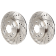 2018 GMC Yukon XL - Front Brake Disc, Cross-drilled and Slotted, Vented, 6 Lugs, 329.95 mm, Except 6 Piston BBK, 6.2L 8Cyl