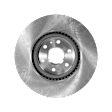 Front and Rear Brake Disc, 4-Wheel Set, Plain Surface, Vented, 6 Lugs