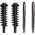 Front and Rear, Driver and Passenger Side Shock and Fully Loaded Strut