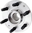 Front, Driver and Passenger Side Wheel Hub, 6 Lugs, With Bearing, 4WD