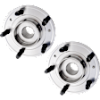 Front, Driver and Passenger Side Wheel Hub, 5 Lugs, With Bearing