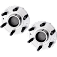 Front, Driver and Passenger Side Wheel Hub, 6 Lugs, With Bearing, RWD