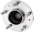 Front, Driver and Passenger Side Wheel Hub, 8 Lugs, With Bearing