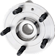 Front, Driver and Passenger Side Wheel Hub, 5 Lugs, With Bearing