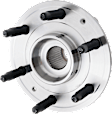 Front, Driver and Passenger Side Wheel Hub, 6 Lugs, With Bearing, 4WD