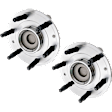 Front, Driver and Passenger Side Wheel Hub, 6 Lugs, With Bearing, RWD
