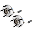 Front, Driver and Passenger Side Wheel Hub, 5 Lugs, With Bearing, With Sensor