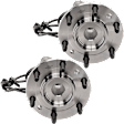 Front, Driver and Passenger Side Wheel Hub, 6 Lugs, With Bearing, With Sensor