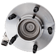Front, Driver and Passenger Side Wheel Hub, 5 Lugs, With Bearing, FWD