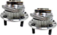 2-Wheel Set Front, Driver and Passenger Side Wheel Hubs, With Bearing, 52-tooth tone ring; 3.96 in. ABS Tone Ring Diameter