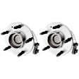 2-Wheel Set Rear, Driver and Passenger Side Wheel Hub, 5 Lugs, With Bearing, With Sensor, FWD