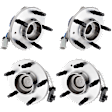 Front and Rear, Driver and Passenger Side Wheel Hub, 5 Lugs, With Bearing, With Sensor