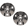 Front, Driver and Passenger Side Wheel Hub, 6 Lugs, With Bearing