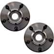 Front, Driver and Passenger Side Wheel Hub, 5 Lugs, Without Bearing