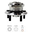 Front, Driver and Passenger Side Wheel Hub, 5 Lugs, With Bearing, AWD