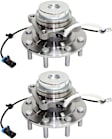 Front, Driver and Passenger Side Wheel Hub, 8 Lugs, With Bearing, With Sensor