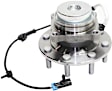 Front, Driver and Passenger Side Wheel Hub, 8 Lugs, With Bearing, With Sensor
