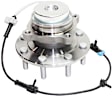 Front, Driver and Passenger Side Wheel Hub, 8 Lugs, With Bearing, With Sensor