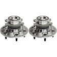 Front, Driver and Passenger Side Wheel Hub, 6 Lugs, With Bearing, Without Sensor, RWD