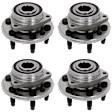 Front and Rear, Driver and Passenger Side Wheel Hub, 6 Lugs, With Bearing