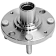 4-Wheel Set Front and Rear, Driver and Passenger Side Wheel Hubs, Front - Without Bearing; Rear - With Bearing, Non-ABS