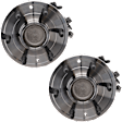 2-Wheel Set Front, Driver and Passenger Side Wheel Hubs, With Bearing, With Sensor, 6 x 5.5 in. Bolt Pattern, RWD