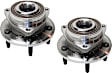 Front, Driver and Passenger Side Wheel Hub, 5 Lugs, With Bearing