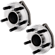 Front, Driver and Passenger Side Wheel Hub, 5 Lugs, With Bearing