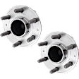 Front, Driver and Passenger Side Wheel Hub, 6 Lugs, With Bearing