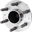 Front, Driver and Passenger Side Wheel Hub, 6 Lugs, With Bearing