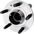 2-Wheel Set Rear, Driver and Passenger Side Wheel Hub, 5 Lugs, With Bearing, With Sensor, FWD