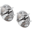 Rear, Driver and Passenger Side Wheel Hub, 5 Lugs, With Bearing, With Sensor