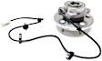 Rear, Driver and Passenger Side Wheel Hub, 5 Lugs, With Bearing, With Sensor