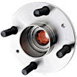 Rear, Driver and Passenger Side Wheel Hub, 4 Lugs, With Bearing