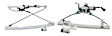 Front And Rear, Driver Side Power Window Regulator, With Motor