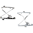 Front, Driver and Passenger Side Manual Window Regulator, Without Motor
